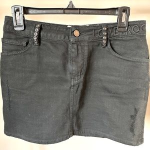 Zadig & Voltaire little black denim rock & love skirt Medium 38 EUR